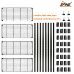2-Pack 4-Tier Shelf with 4-Shelf Liners (36W X 16D X 59H) Black, SKU: SPL500-4X2