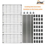 4-Tier Shelf with 4-Shelf Liners (30W x 14D x 47H) Black, SKU: SPL200-4